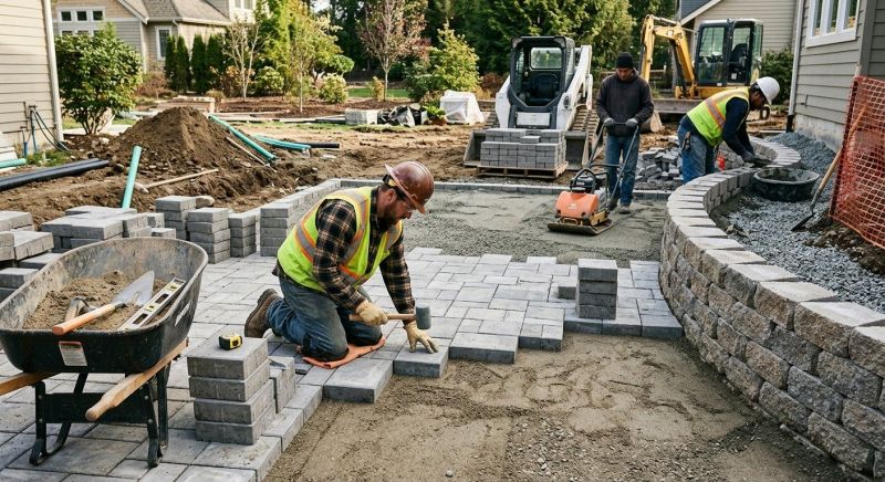 Sidewalk Pavers Installation in Boston, MA